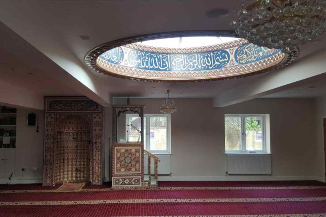 Inside the mosque